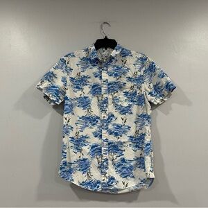 The Rail Blue White Floral Button Down Shirt Small S